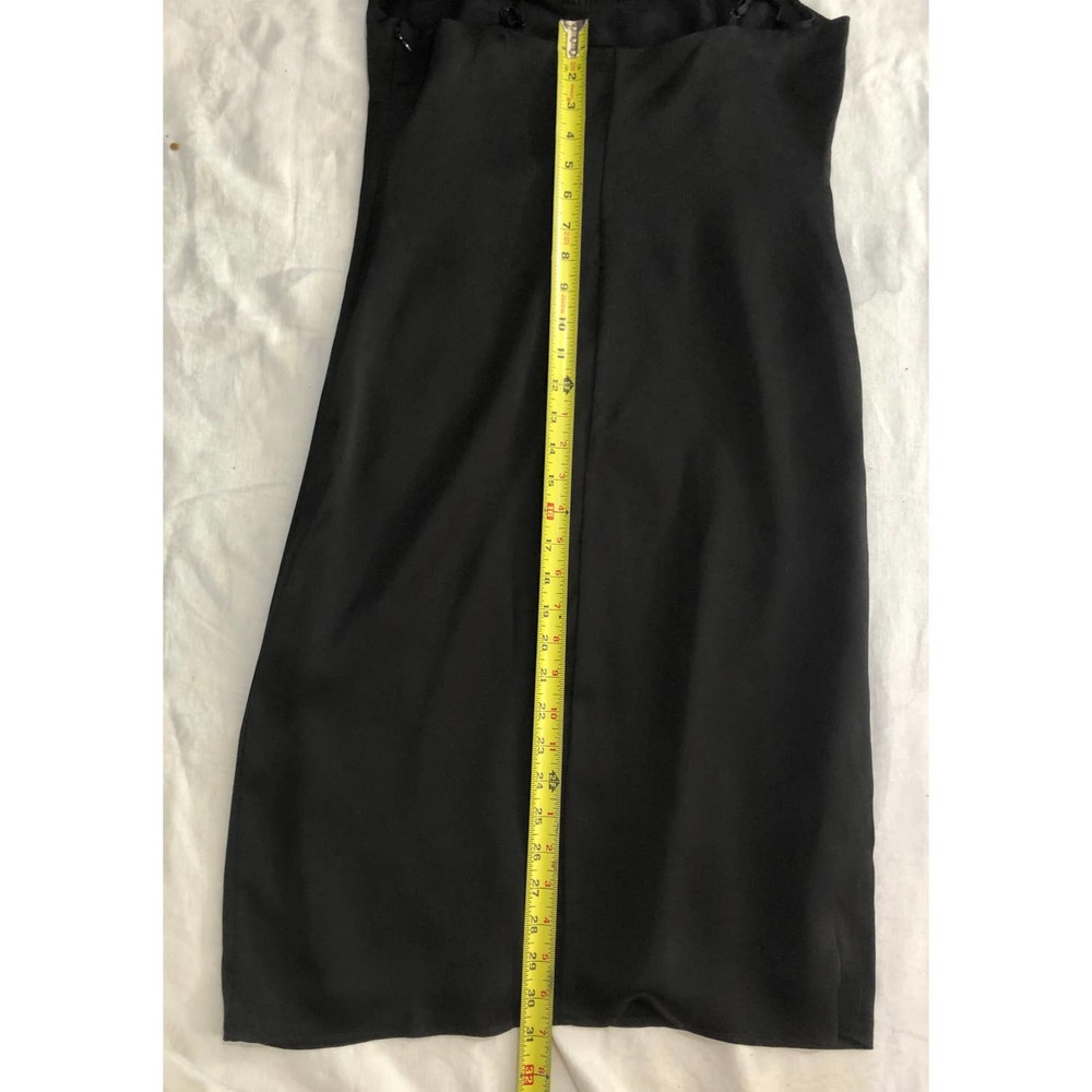 NWT BCBG SZ: 2, Satin Feel Black Slip Dress - Picture 11 of 11